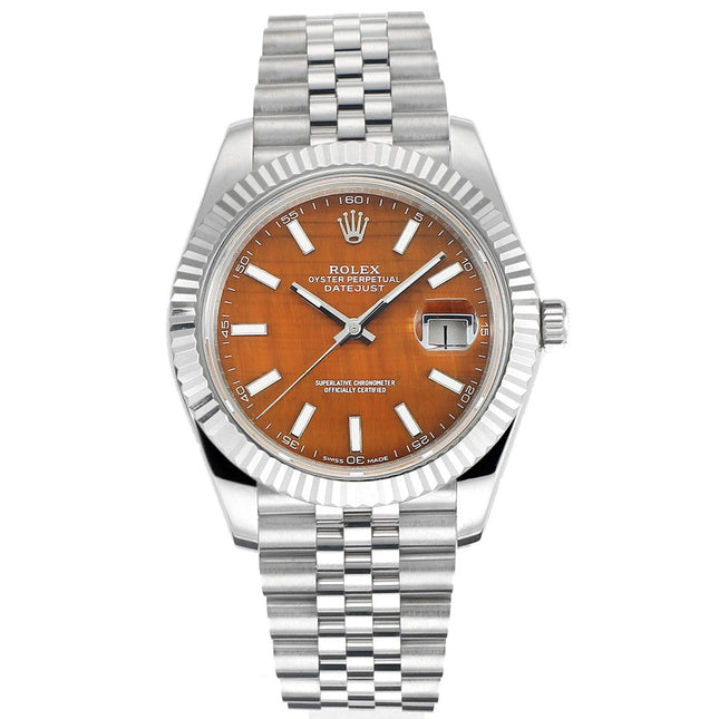 DATEJUST 41MM CUSTOM STEEL CASE TIGER EYE DIAL