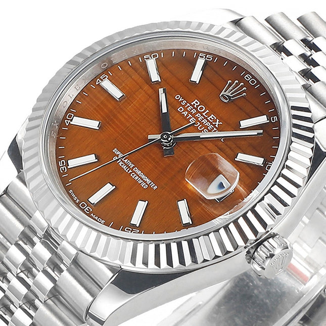 DATEJUST 41MM CUSTOM STEEL CASE TIGER EYE DIAL
