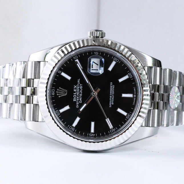 DATEJUST 41MM SILVER BLACK DIAL