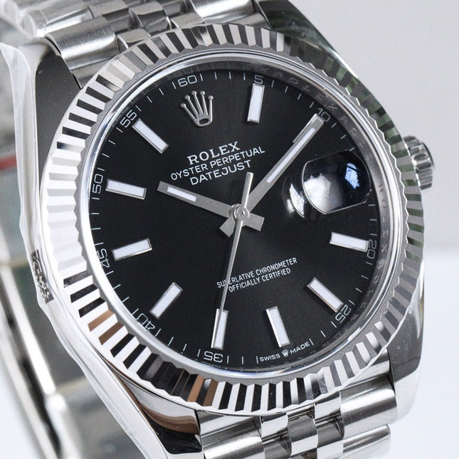 DATEJUST 41MM SILVER BLACK DIAL