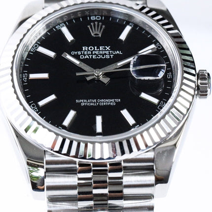 DATEJUST 41MM SILVER BLACK DIAL