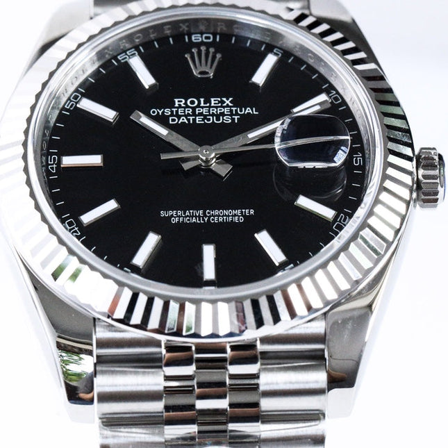 DATEJUST 41MM SILVER BLACK DIAL