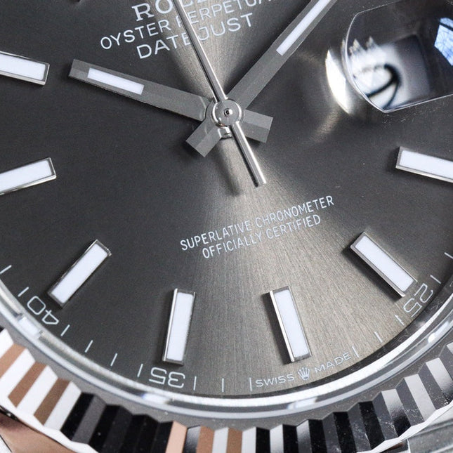 DATEJUST 41 GREY DIAL SILVER CASE