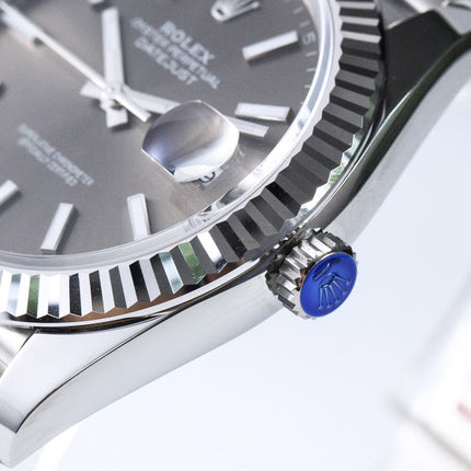 DATEJUST 41 GREY DIAL SILVER CASE