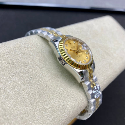 DATEJUST 28 TWO-TONE GOLD STEEL