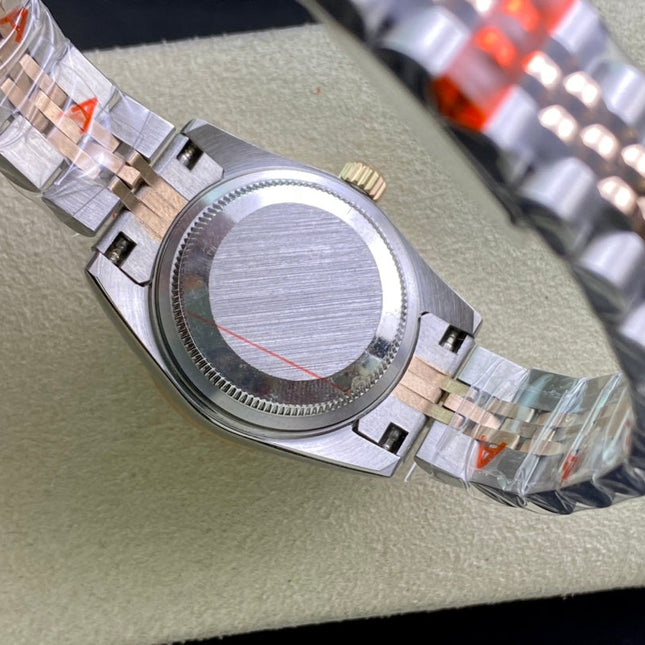 DATEJUST 28 TWO-TONE PINK GOLD DIAMOND BEZEL