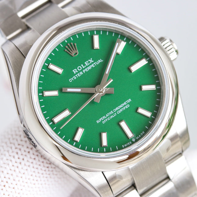 OYSTER PERPETUAL 31MM GREEN DIAL