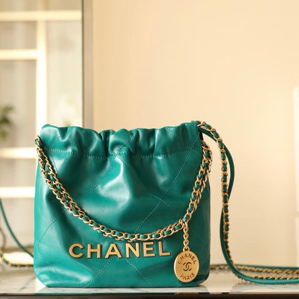 CC 22 ANTIBA HOBO BAG GREEN 20CM