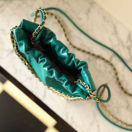 CC 22 ANTIBA HOBO BAG GREEN 20CM