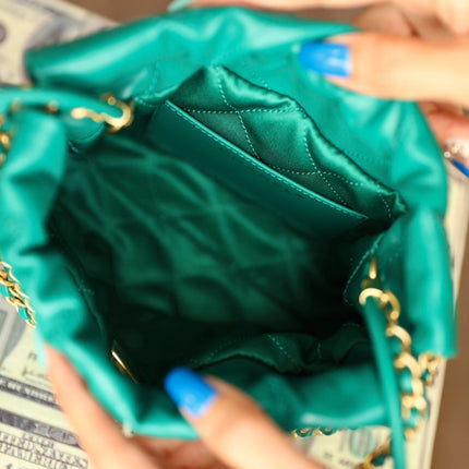 CC 22 ANTIBA HOBO BAG GREEN 20CM