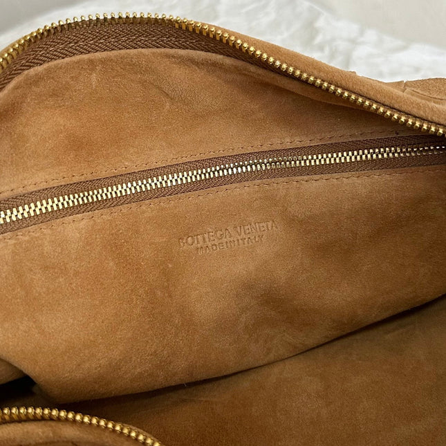 BV SMALL JODIE 48CM BROWN SUEDE LEATHER