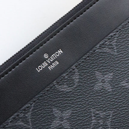 LV SLIM PURSE BLUE MONOGRAM CANVAS 20CM