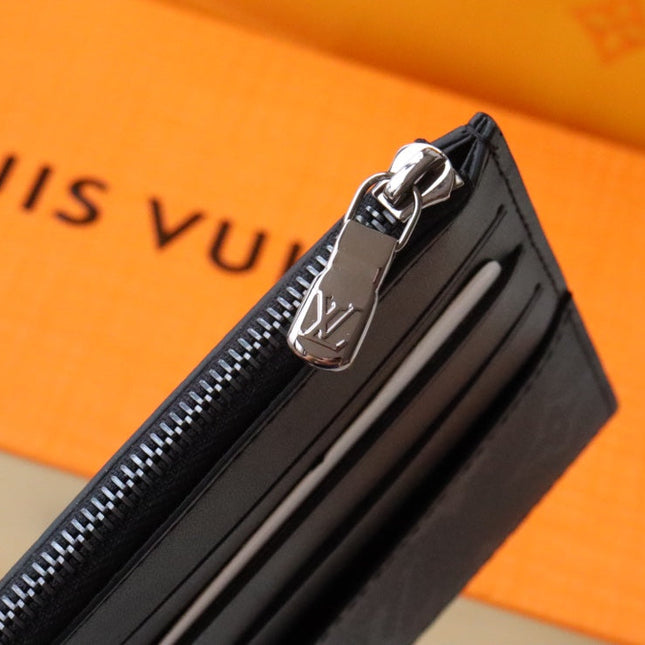 LV SLIM PURSE BLUE MONOGRAM CANVAS 20CM