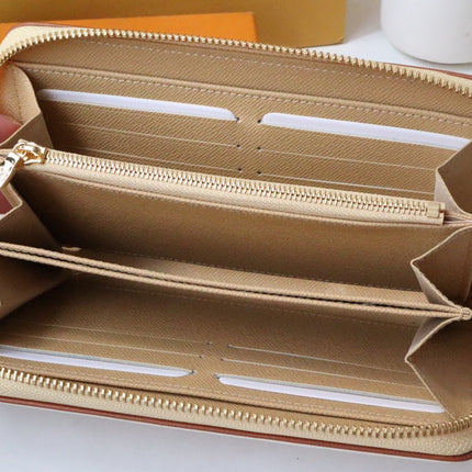 CLEMENCE WALLET 19.5 WHITE PINK MONOGRAM CANVAS