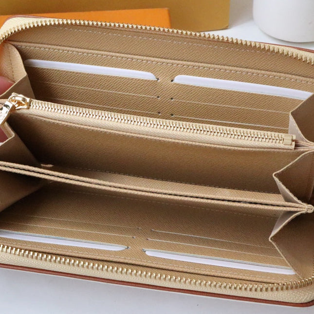 CLEMENCE WALLET 19.5 WHITE PINK MONOGRAM CANVAS