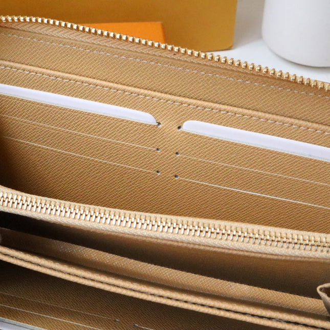 CLEMENCE WALLET 19.5 WHITE PINK MONOGRAM CANVAS