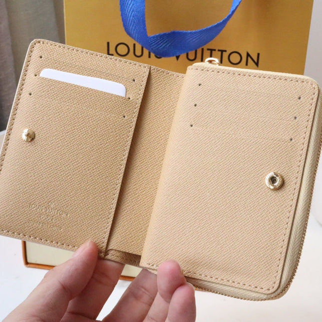 LOU WALLET 11.5 WHITE PINK MONOGRAM CANVAS
