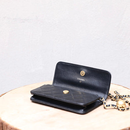 CC WOC 17 BLACK LAMBSKIN GOLD HARDWARE