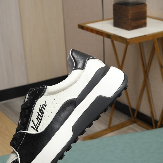 LV TRAINER JEAN SNEAKER WHITE BLACK