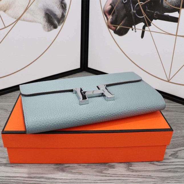 HM CLUTCH CONSTANCE 20.5 ICEBERG CALFSKIN SILVER HARDWARE