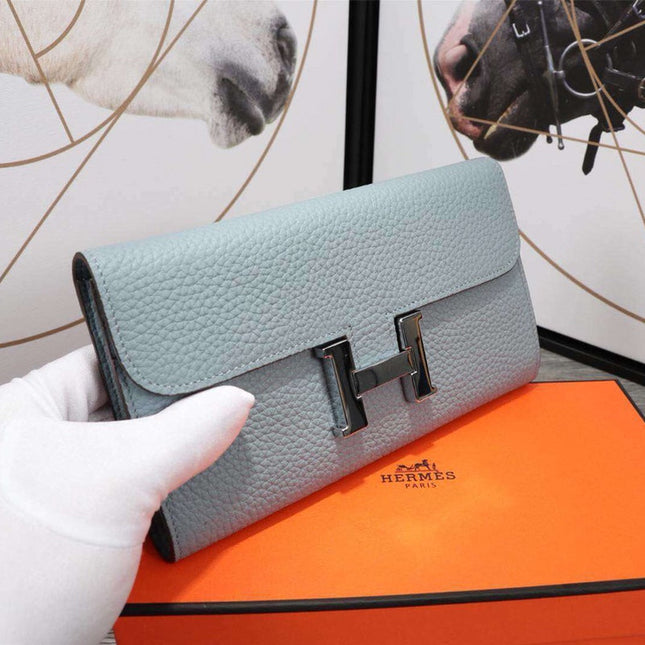 HM CLUTCH CONSTANCE 20.5 ICEBERG CALFSKIN SILVER HARDWARE