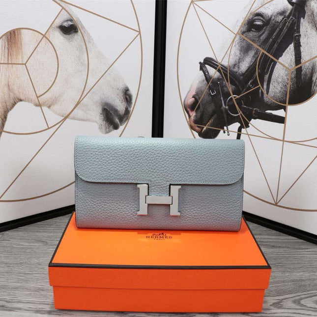 HM CLUTCH CONSTANCE 20.5 ICEBERG CALFSKIN SILVER HARDWARE