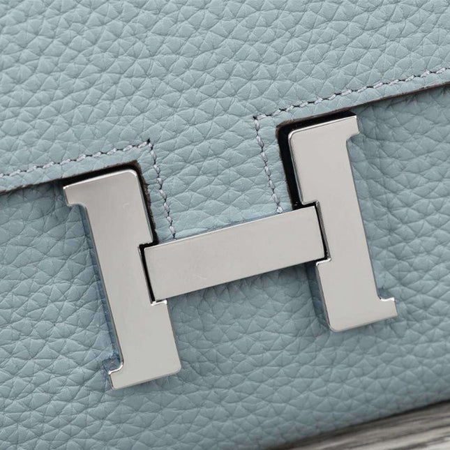 HM CLUTCH CONSTANCE 20.5 ICEBERG CALFSKIN SILVER HARDWARE
