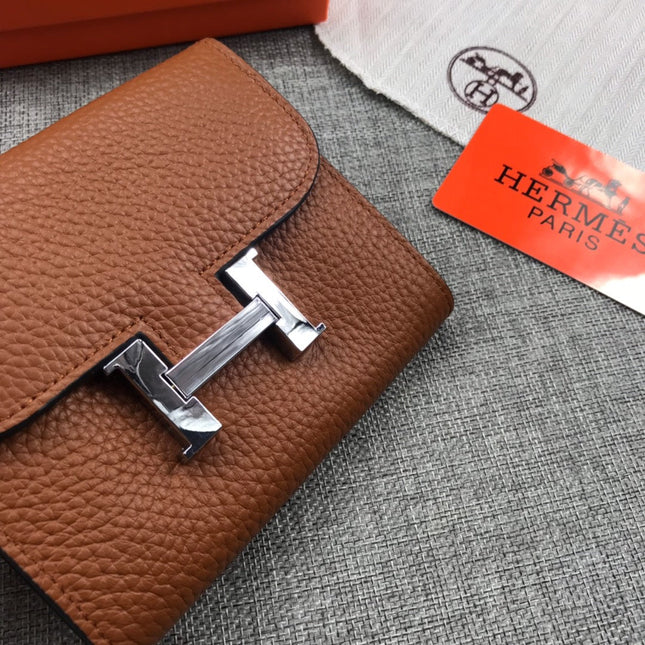 HM CONSTANCE 13 BROWN GRAINED CALFSKIN