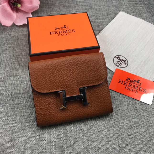 HM CONSTANCE 13 BROWN GRAINED CALFSKIN