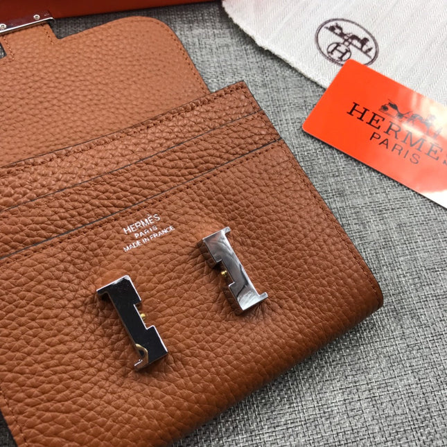 HM CONSTANCE 13 BROWN GRAINED CALFSKIN