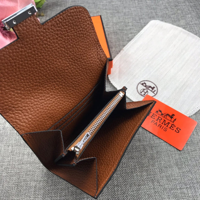 HM CONSTANCE 13 BROWN GRAINED CALFSKIN
