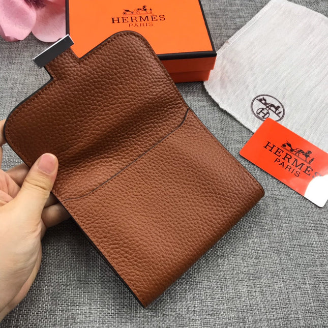 HM CONSTANCE 13 BROWN GRAINED CALFSKIN