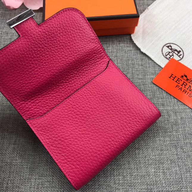 HM CONSTANCE 13 RED PINK GRAINED CALFSKIN