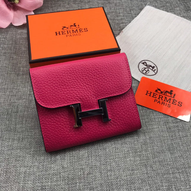 HM CONSTANCE 13 RED PINK GRAINED CALFSKIN