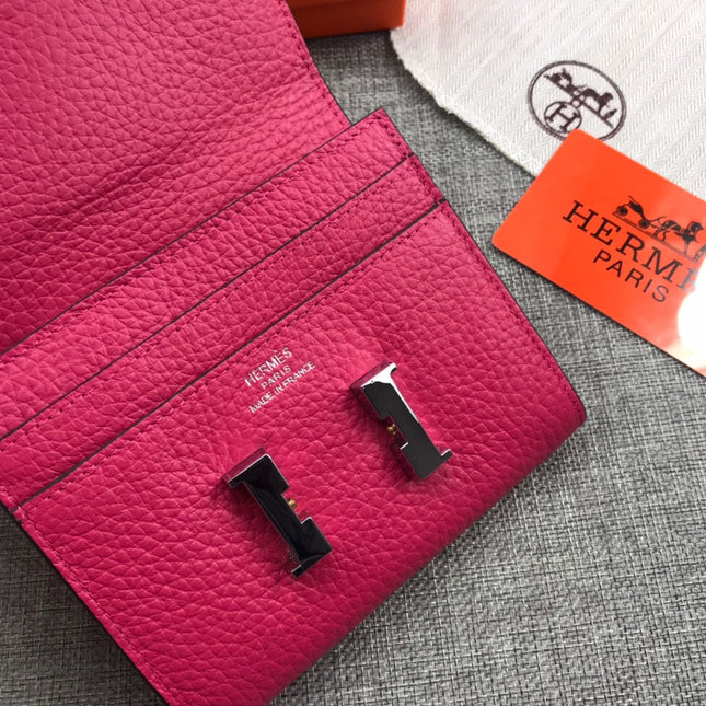 HM CONSTANCE 13 RED PINK GRAINED CALFSKIN