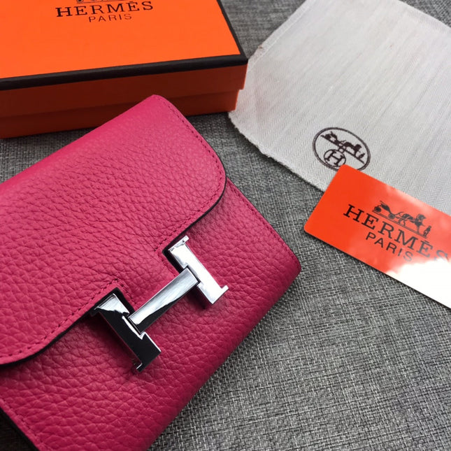 HM CONSTANCE 13 RED PINK GRAINED CALFSKIN