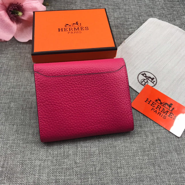 HM CONSTANCE 13 RED PINK GRAINED CALFSKIN