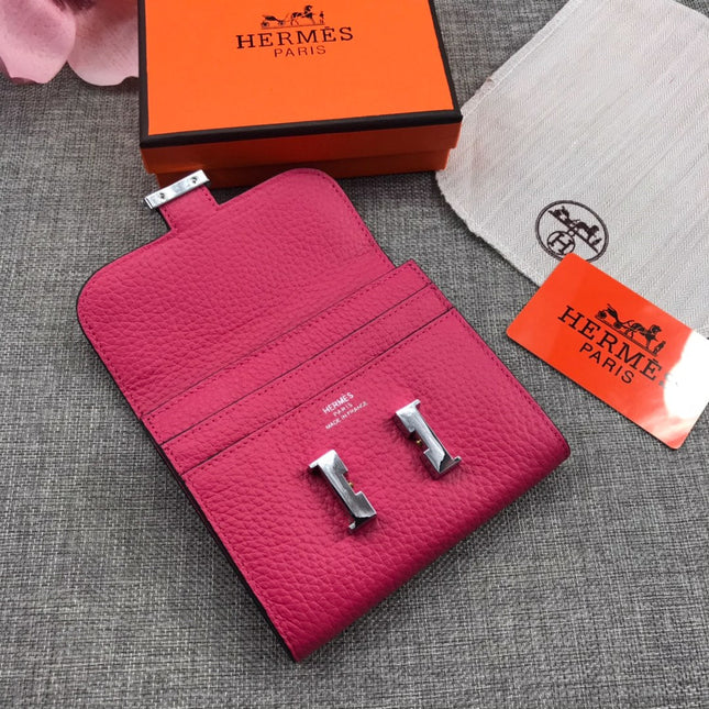 HM CONSTANCE 13 RED PINK GRAINED CALFSKIN