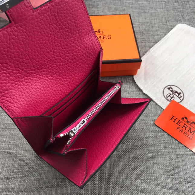 HM CONSTANCE 13 RED PINK GRAINED CALFSKIN