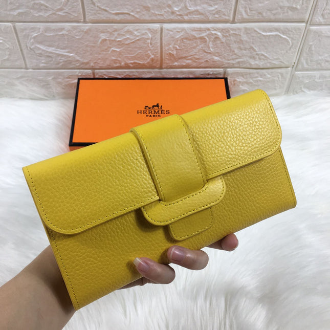 HM SNAP LOCK WALLET 19.5 LEMON GRAINED CALFSKIN