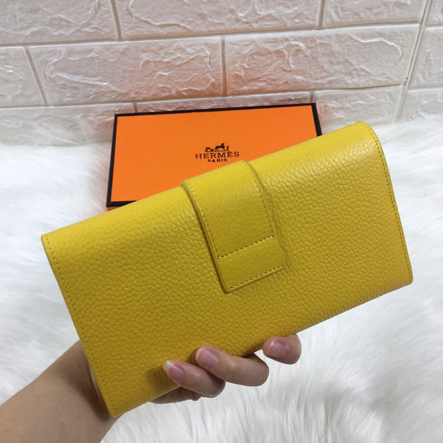 HM SNAP LOCK WALLET 19.5 LEMON GRAINED CALFSKIN