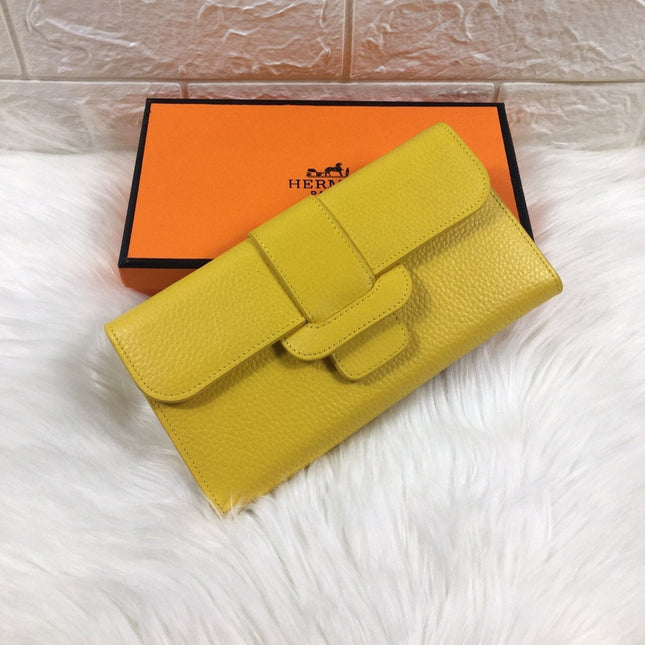 HM SNAP LOCK WALLET 19.5 LEMON GRAINED CALFSKIN