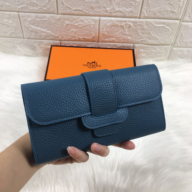 HM SNAP LOCK WALLET 19.5 AEGEAN GRAINED CALFSKIN