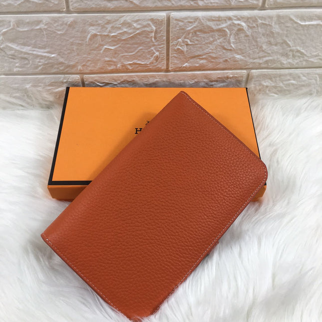 HM DOGON WALLET 20 ORANGE GRAINED CALFSKIN