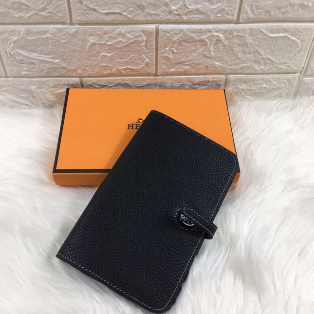 HM DOGON WALLET 20 BLACK GRAINED CALFSKIN