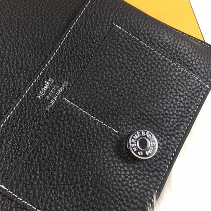 HM DOGON WALLET 20 BLACK GRAINED CALFSKIN