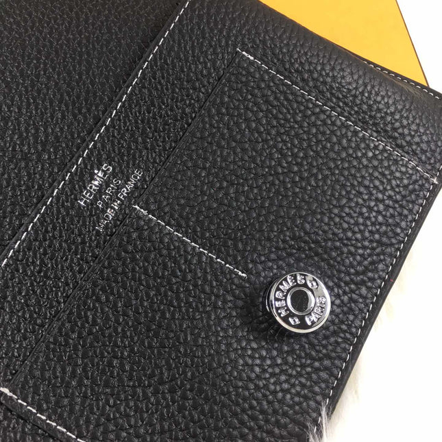 HM DOGON WALLET 20 BLACK GRAINED CALFSKIN