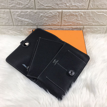 HM DOGON WALLET 20 BLACK GRAINED CALFSKIN