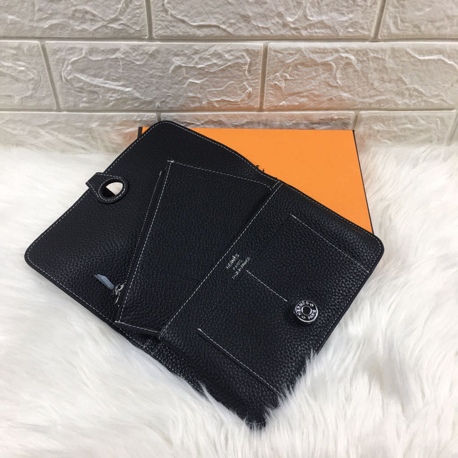 HM DOGON WALLET 20 BLACK GRAINED CALFSKIN
