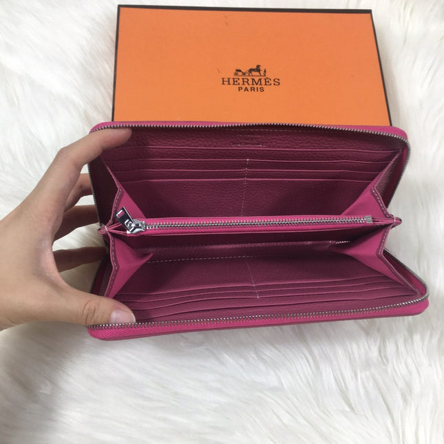 HM SILK'IN CLASSIC WALLET 20 BURGUNDY GRAINED CALFSKIN